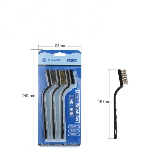 Toothbrush Type Small Wire Brush Industrial Toothbrush Cleaning and Derusting mini Copper Wire Stainless Steel Wire Nylon Diamond Brush