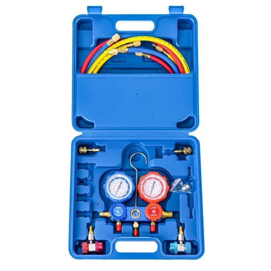 Ts-vp1&vp2 3way Ac Diagnostic Manifold Gauge Set Fits R12 R22 R134a 