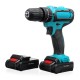 21V Cordless Electric Drill Rechargeable Screwdriver 2 Speed Woodworking Tool