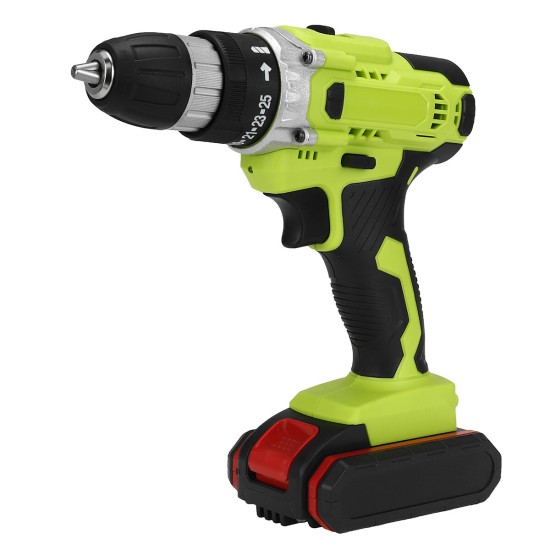 3 in 1 Multifunctional Cordless Electric Drill 48VF 25+3 3/8-Inch Chuck Impact Drill W/ 1/2pcs Battery