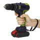 32V Brushless Impact Drill Lithium Electric Torque Drill Driver With 1/2 Battery LED Light