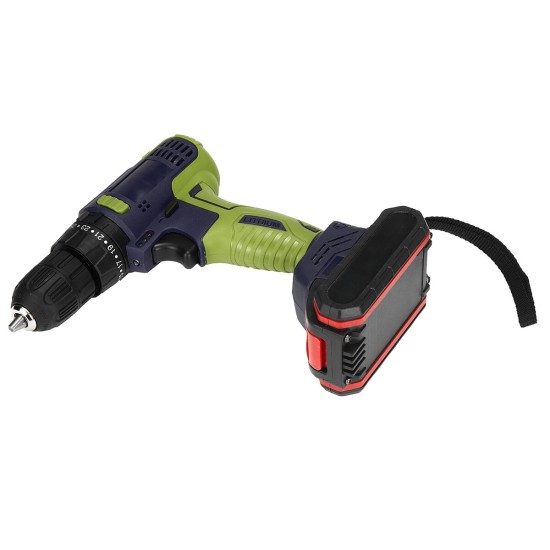 32V Brushless Impact Drill Lithium Electric Torque Drill Driver With 1/2 Battery LED Light