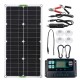 25W Protable Solar Panel Kit Dual DC USB Charger Kit w/ 60A/100A Solar Controller