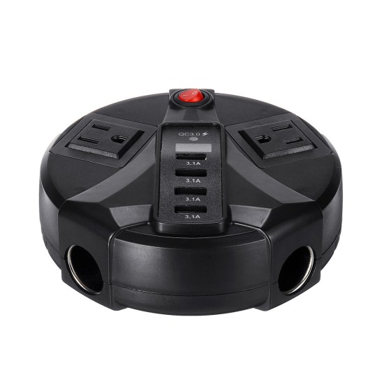 110V 200W 12.4A Smart Digital Fast Charger Multiport High Speed Charging Car Charger