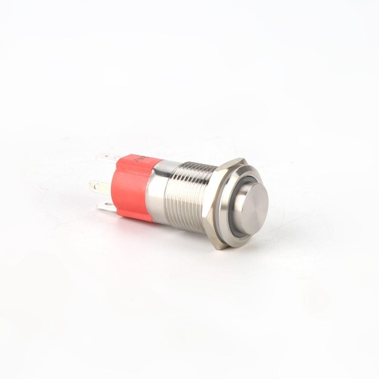 16MM 10A 250V 12V 4Pin LED Light Button Switch Momentary Reset Metal Push Button Switch
