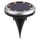 2X 8 LED Solar Power Buried Light Underground Lamp IP66 Waterproof Outdoor Path Way Garden Decking Lamp