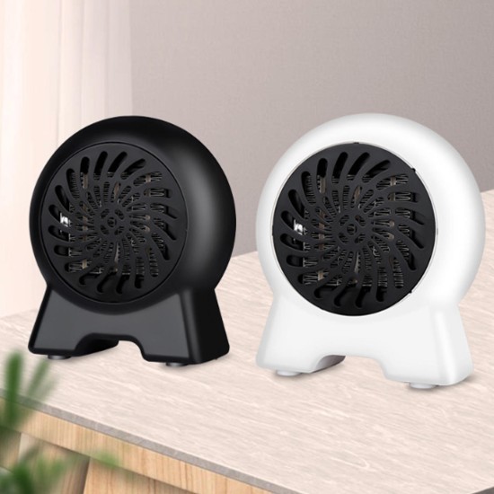 500W Mini Space Fan Heater Portable Electric Wall-outlet Heated Fan Furnace Warmer