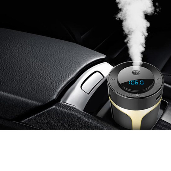 7 Color Ambient Light Car Air Purifier USB HEPA Air Cleaner Filter Car Aroma Humidifier Music Player