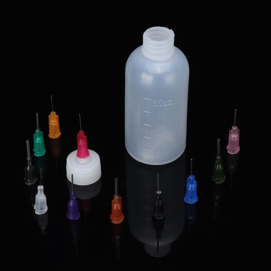 30mL 50mL Rosin Flux Alcohol Soldering Solder Liquid Contain Bottle Paste with 11 Needles