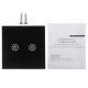AC100-250V 1 Way 2 Gang Tempered Glass Remote Control Touch Switch Light Wall Switch