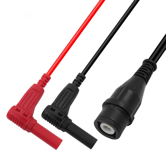 P1207 Fully insulated BNC Turning Plug Safety Banana Plug Cable 50 Ohm Impedance Q9 Connector RG58 Coaxial Cable