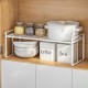 White Standing Rack Kitchen Bathroom Countertop Storage Organizer Shelf Holder