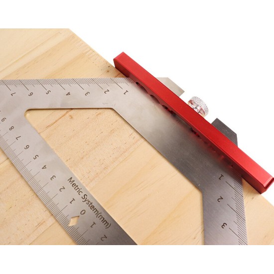 140MM Stainless Steel Inch Woodworking Triangle Ruler Multifunctional Scribing Angle Ruler For DIY