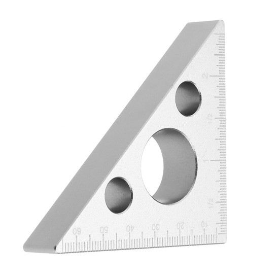 90 Degrees Aluminum Alloy Height Ruler Metric Inch Woodworking Triangular Ruler