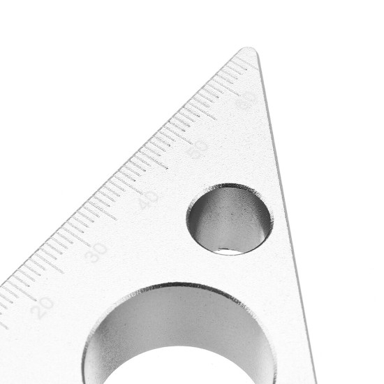90 Degrees Aluminum Alloy Height Ruler Metric Inch Woodworking Triangular Ruler
