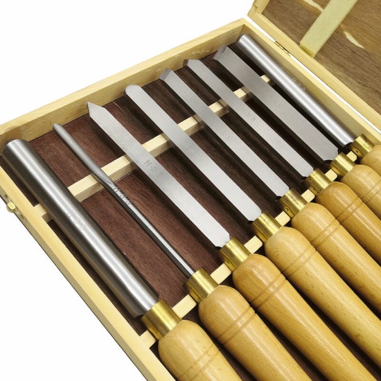 8PCS High Speed Steel Lathe Chisel Wood Turning Tool For Woodworking Tools