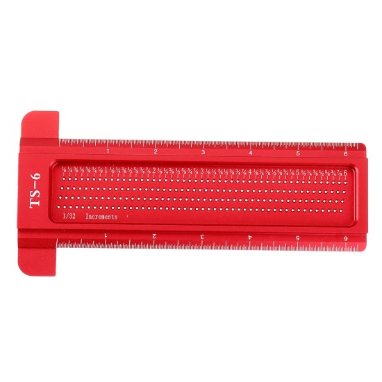 Aluminium Alloy TS 3 to 8 Inch Hole Positioning Measuring Ruler Precision Marking T Ruler Scriber Ruler Woodworking Tool