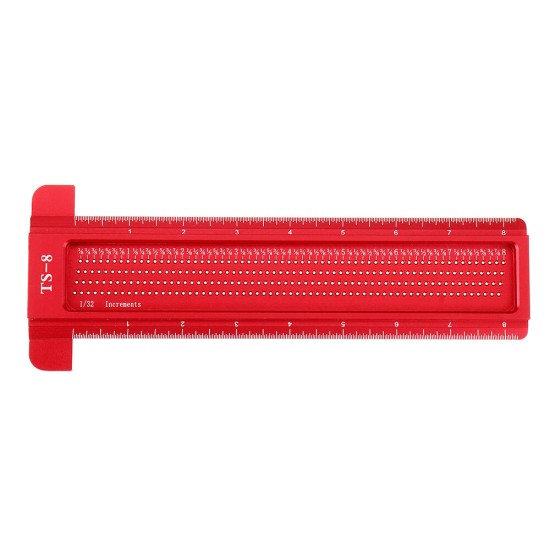 Aluminium Alloy TS 3 to 8 Inch Hole Positioning Measuring Ruler Precision Marking T Ruler Scriber Ruler Woodworking Tool