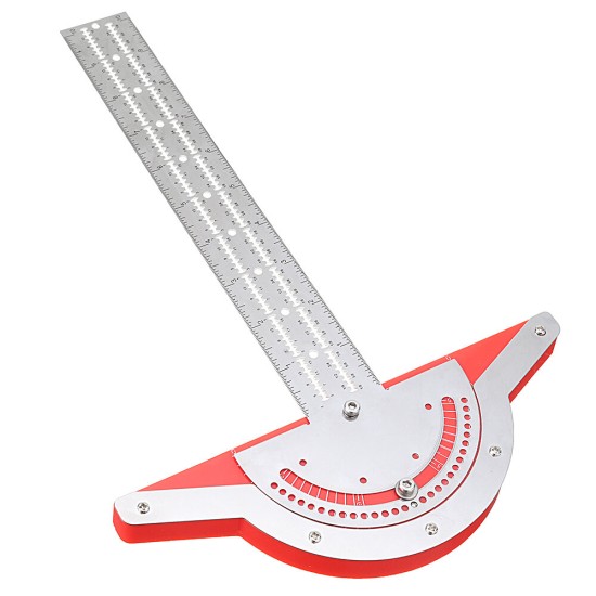 Woodworkers Edge Rule Efficient Protractor Edge Ruler Stainless Steel Measuring Ruler Scale Plastic Caliper Carpentry Tool