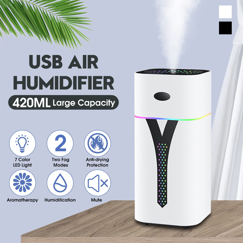 420ML-Mute-Cool-Mist-USB-Humidifier-with-7-Color-LED-Light-2-Modes-for-Home-1674497-1
