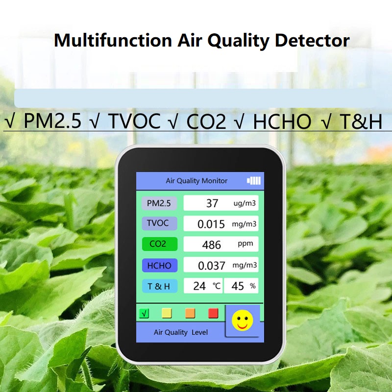 6-In-1-Air-Quality-Monitor-PM25TVOC-CO2HCHOTemperatureHumidity-Built-in-Battery-Multifunction-Air-Qu-1940979-1