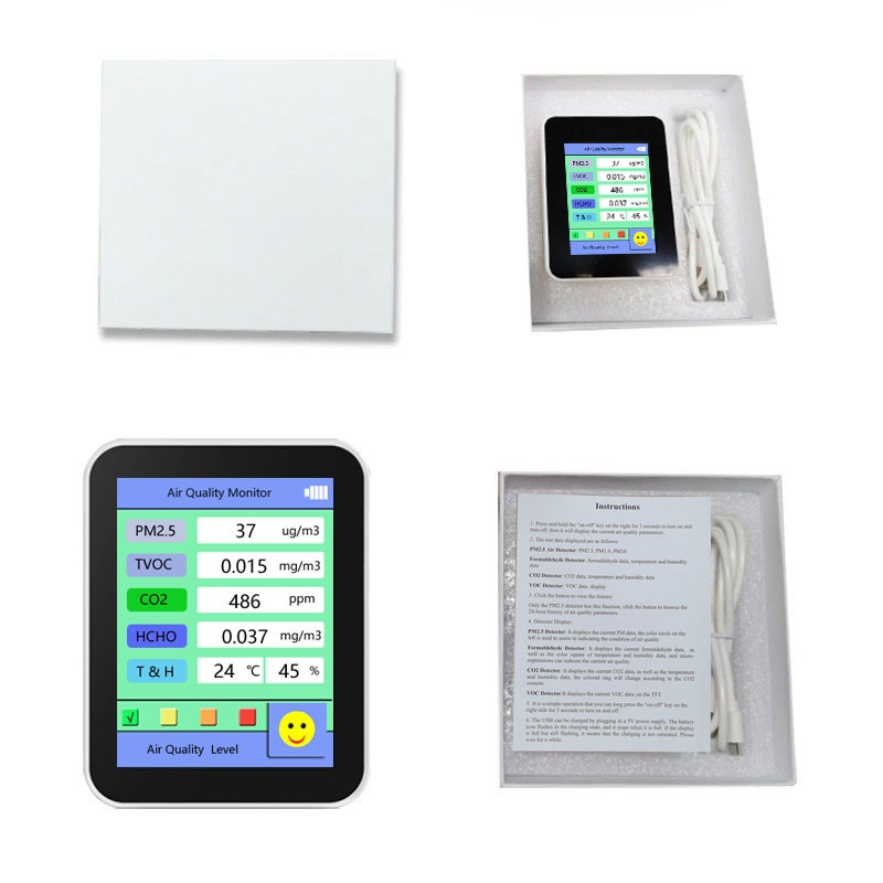 6-In-1-Air-Quality-Monitor-PM25TVOC-CO2HCHOTemperatureHumidity-Built-in-Battery-Multifunction-Air-Qu-1940979-5