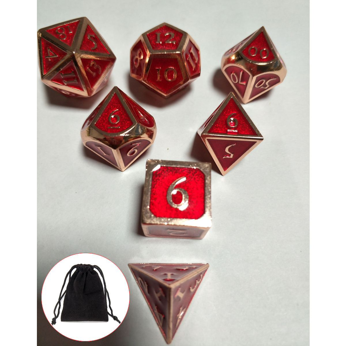 7Pcs-Embossed-Heavy-Metal-Polyhedral-Dice-DND-RPG-MTG-Role-Playing-Game-With-Storage-Bag-1372274-3
