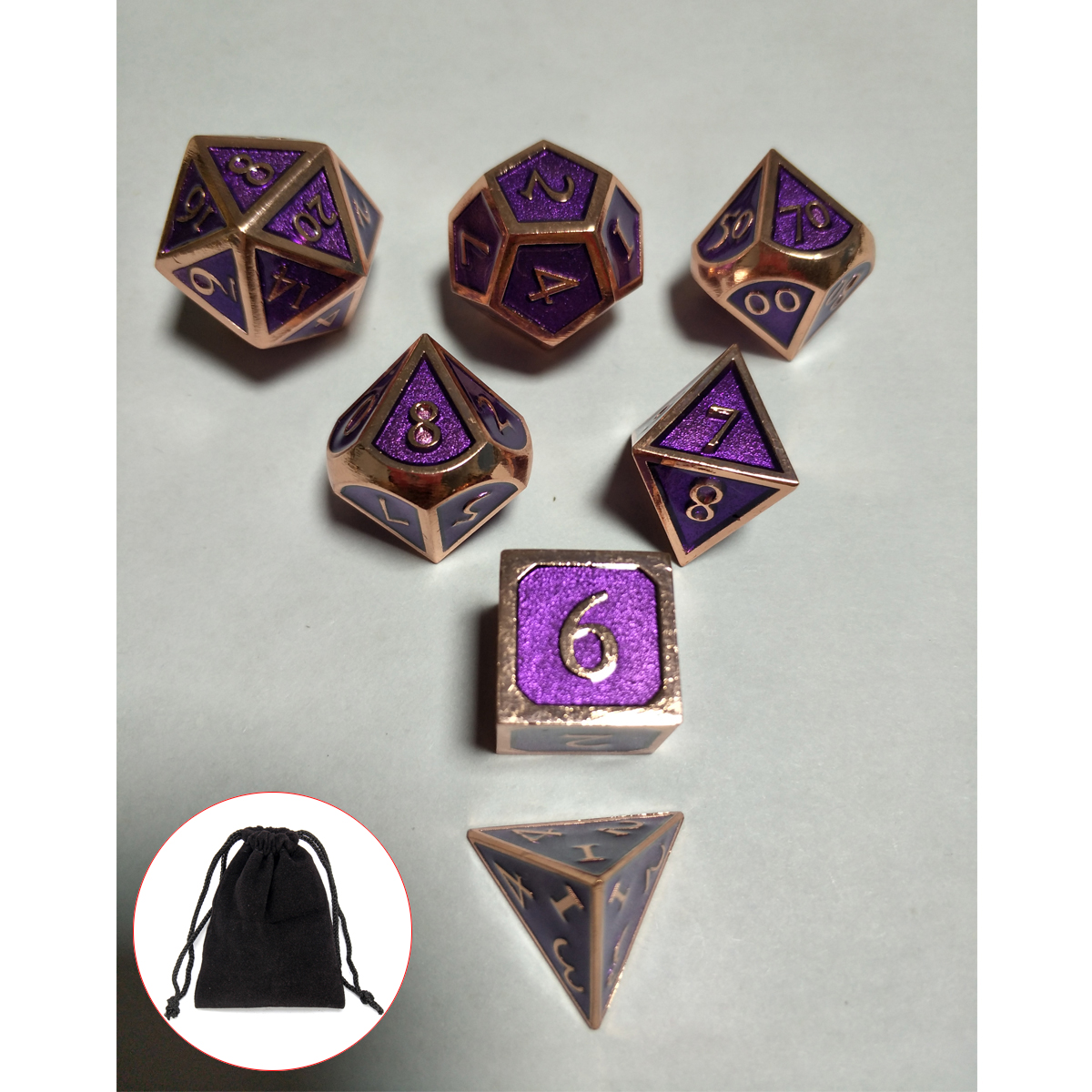 7Pcs-Embossed-Heavy-Metal-Polyhedral-Dice-DND-RPG-MTG-Role-Playing-Game-With-Storage-Bag-1372274-5