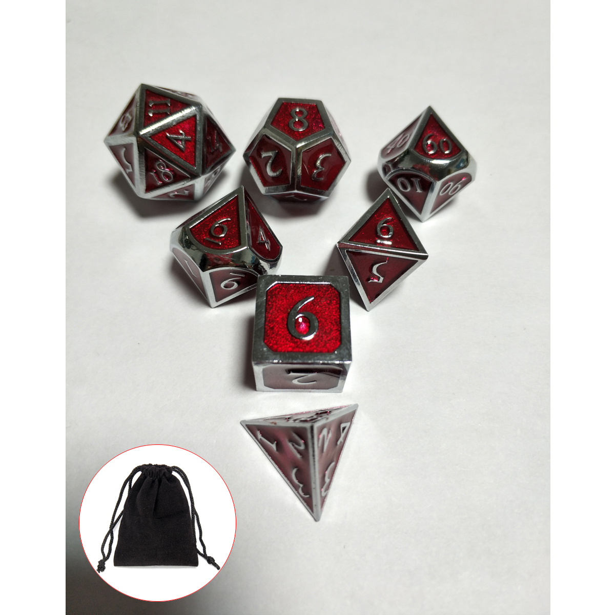 7Pcs-Embossed-Heavy-Metal-Polyhedral-Dice-DND-RPG-MTG-Role-Playing-Game-With-Storage-Bag-1372274-8