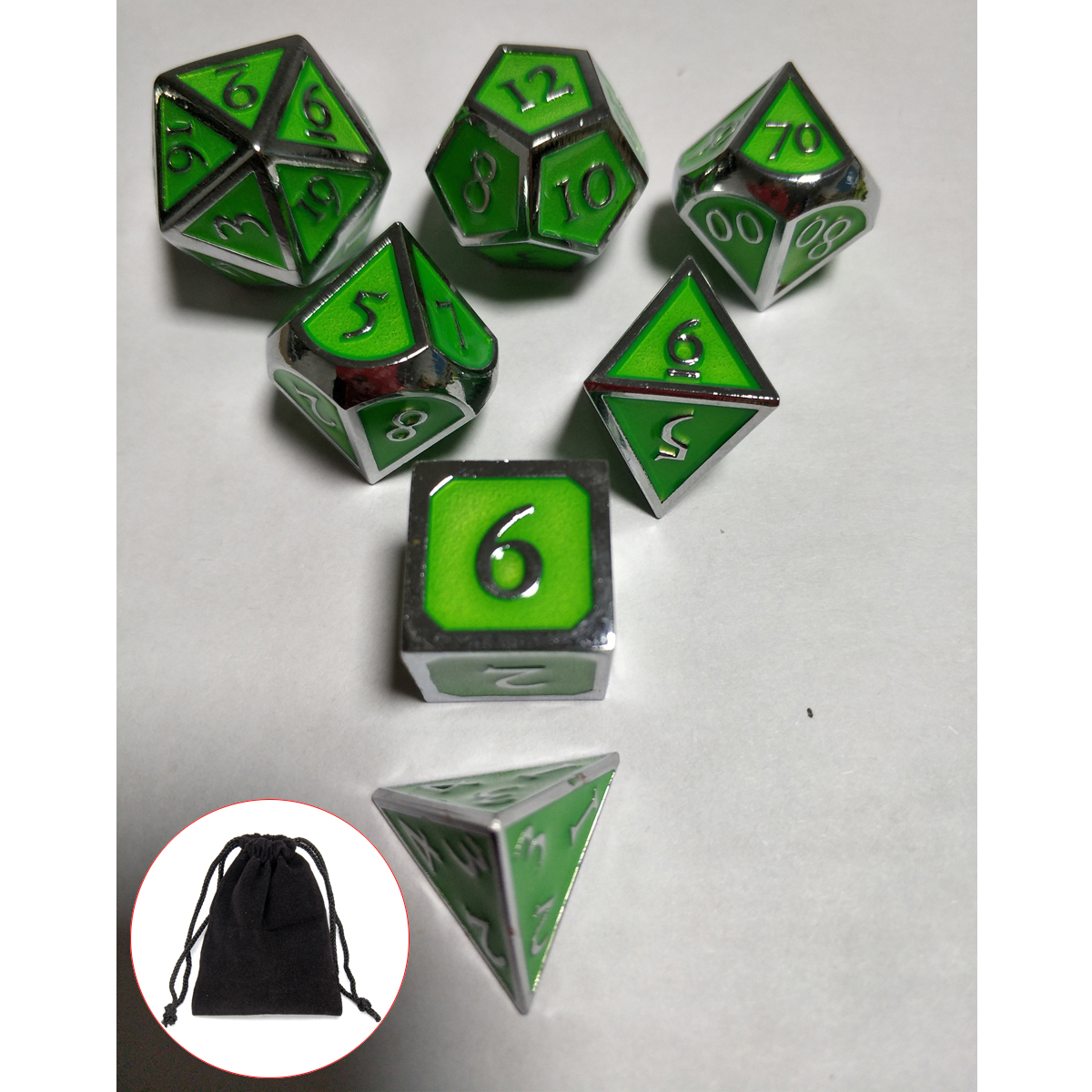 7Pcs-Embossed-Heavy-Metal-Polyhedral-Dice-DND-RPG-MTG-Role-Playing-Game-With-Storage-Bag-1372274-9