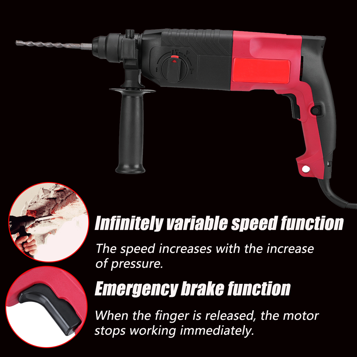 3-In1-620W-24mm-Electric-Hammer-Multifunction-Electric-Drill-Hammer-Pick-Punch-Bit-Set-1409169-7