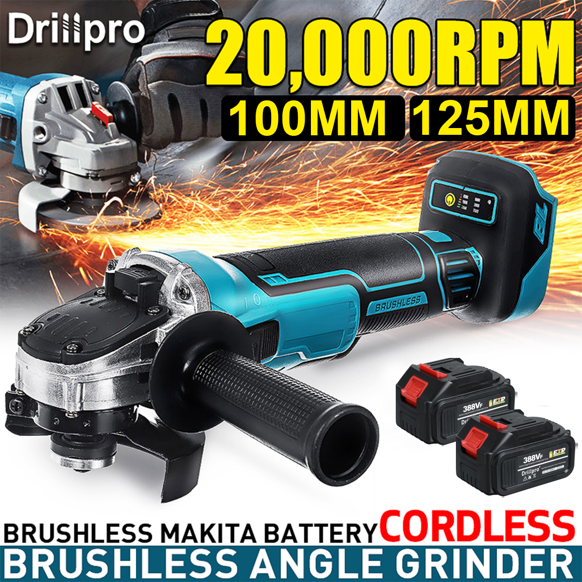 Drillpro-388VF-100mm125mm-Brushless-Angle-Grinder-Rechargeable-Electric-Cutting-Grinding-Tool-W-12-B-1861855-1