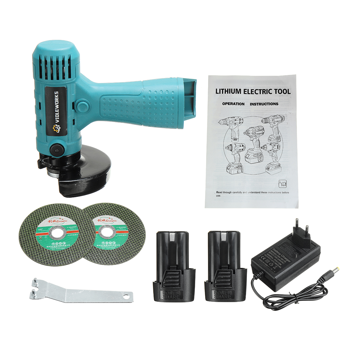 VIOLEWORKS-168V-Mini-Angle-Grinder-Cordless-Polishing-Grinding-Machine-Electric-Power-Tools-W-12-Bat-1866703-9