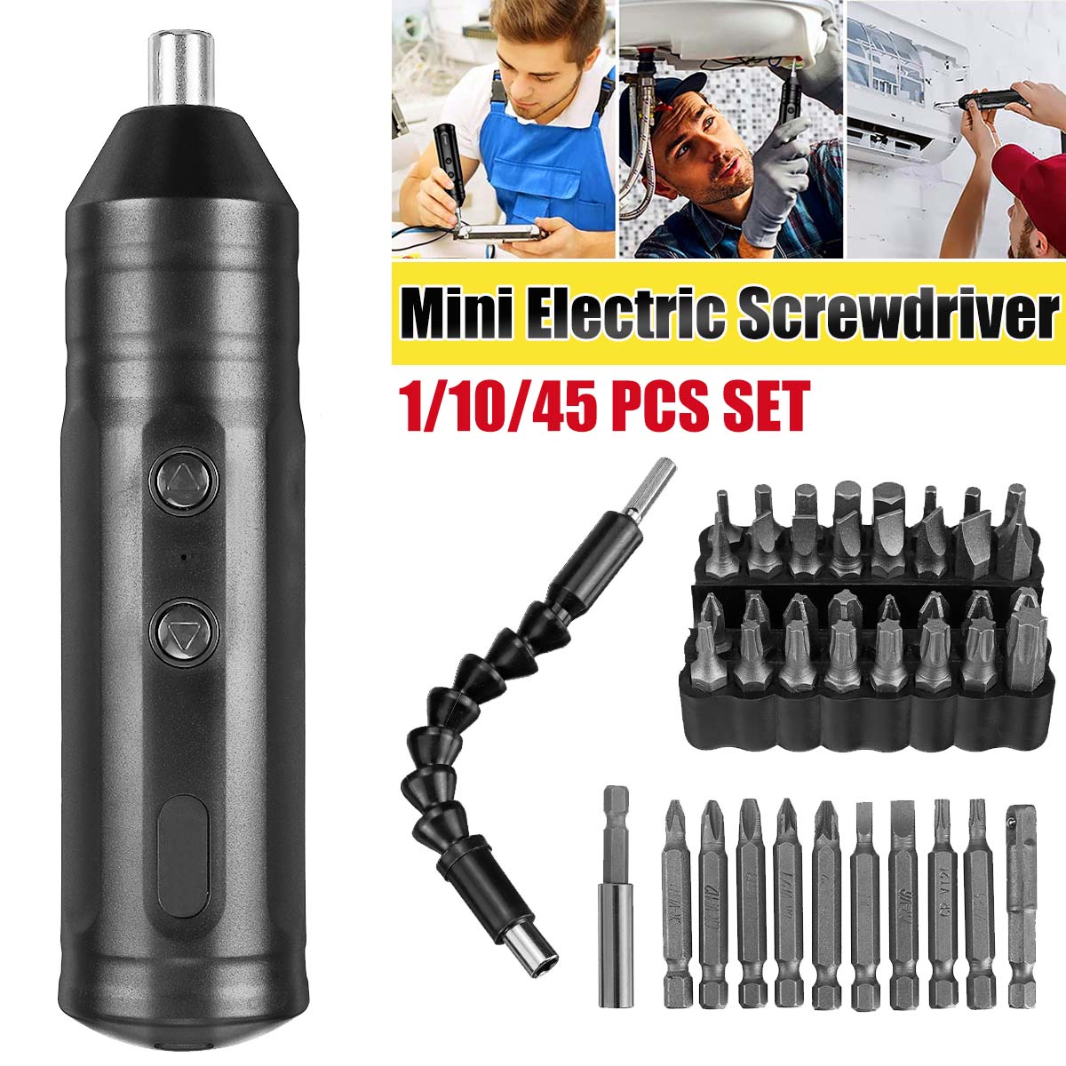 1PC10PCS45PCS-Portable-Mini-Electric-Screwdriver-Smart-Cordless-Automatic-Screwdriver-Multi-function-1939032-5