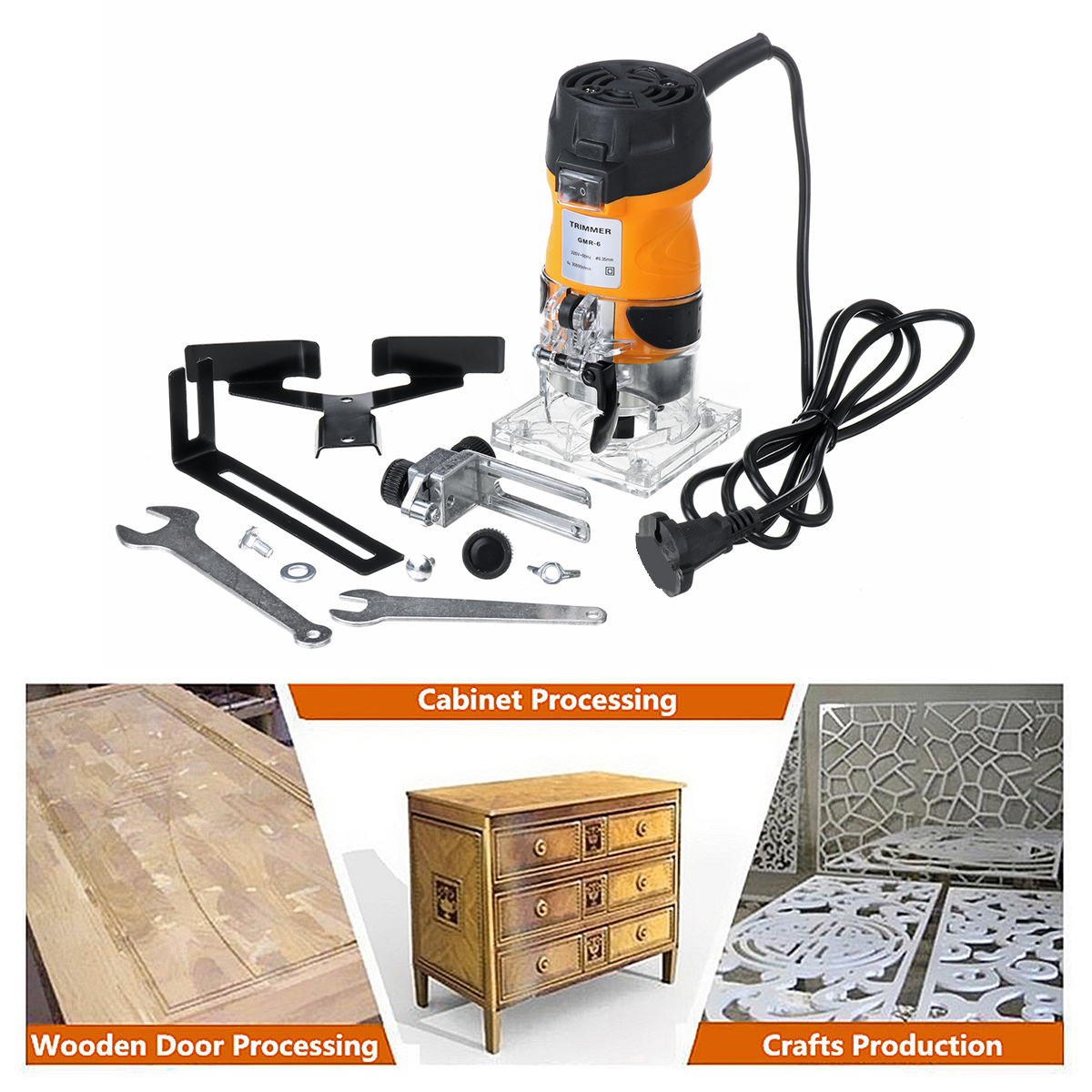 220V-2200W-635mm-Electric-Handheld-Machine-Trimmer-6-Gear-Adjustable-Woodworking-Palm-Router-Wood-Ca-1625377-6