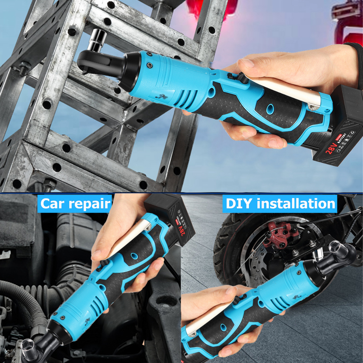 28V-60Nm-Electric-Cordless-90deg-Ratchet-Wrench-38quot-Portable-8000mAh-Rechargeable-Battery-Right-A-1477209-10