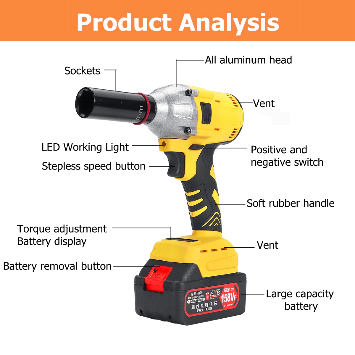 530Nm-19800mah-12-Cordless-Impact-Electric-Wrench-Power-Driver-Electric-Wrench-Socket-1543206-5