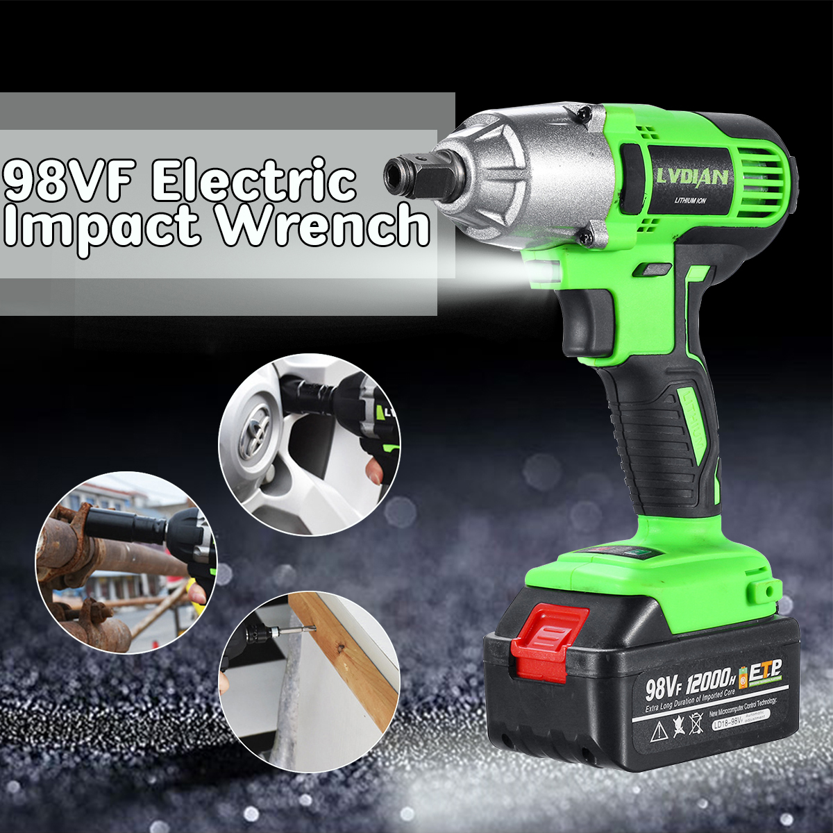 98VF-Brushless-Impact-Wrench-320Nm-Electric-Cordless-Rechargeable-Driver-Woodworking-Tools-1901190-3