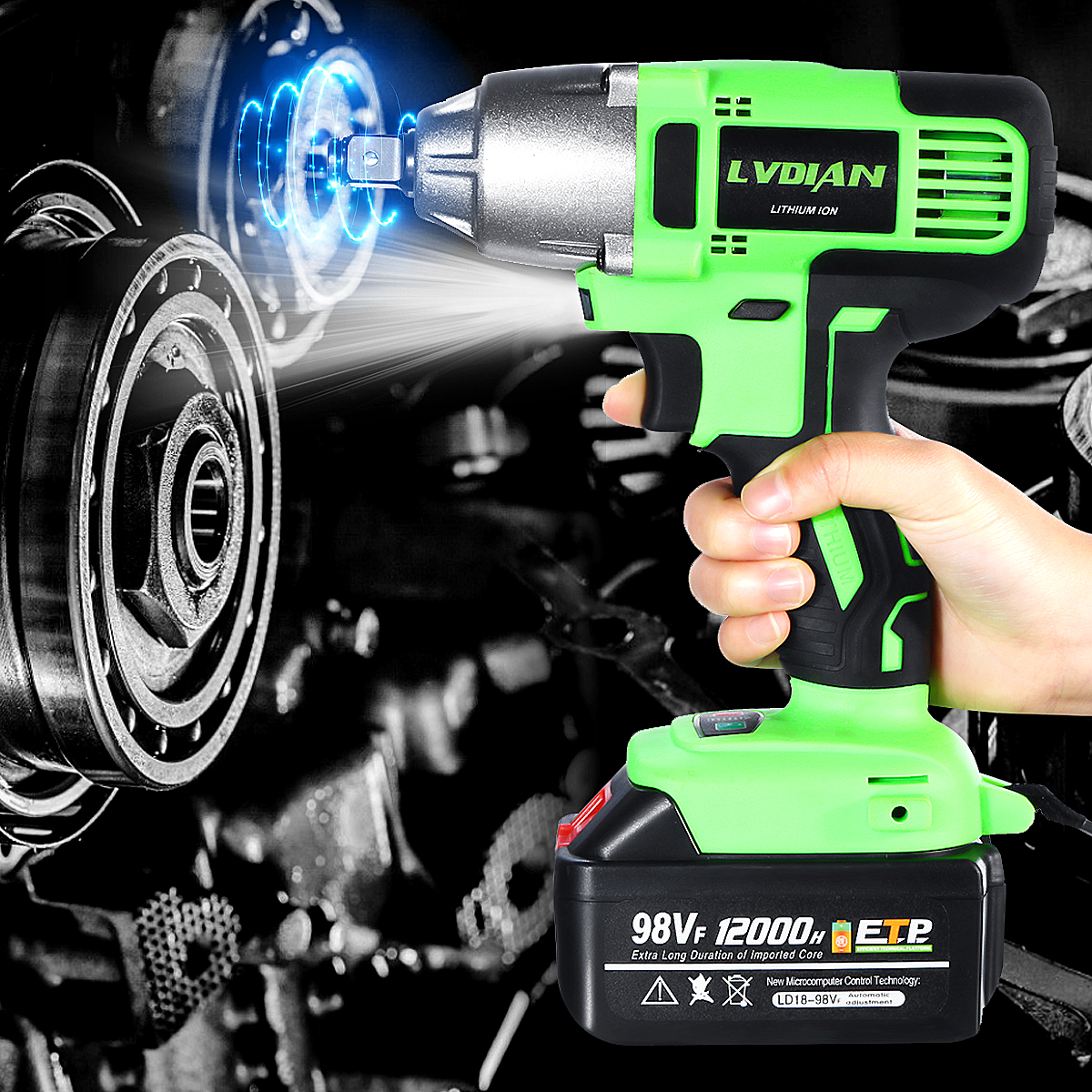 98VF-Brushless-Impact-Wrench-320Nm-Electric-Cordless-Rechargeable-Driver-Woodworking-Tools-1901190-8