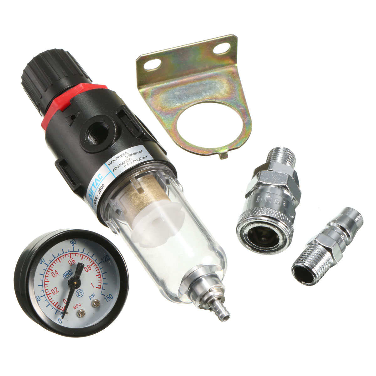 AFR-2000-14quot-Air-Compressor-Filter-Water-Separator-Trap-Tools-Kit-Regulator-Gauge-1043338-5