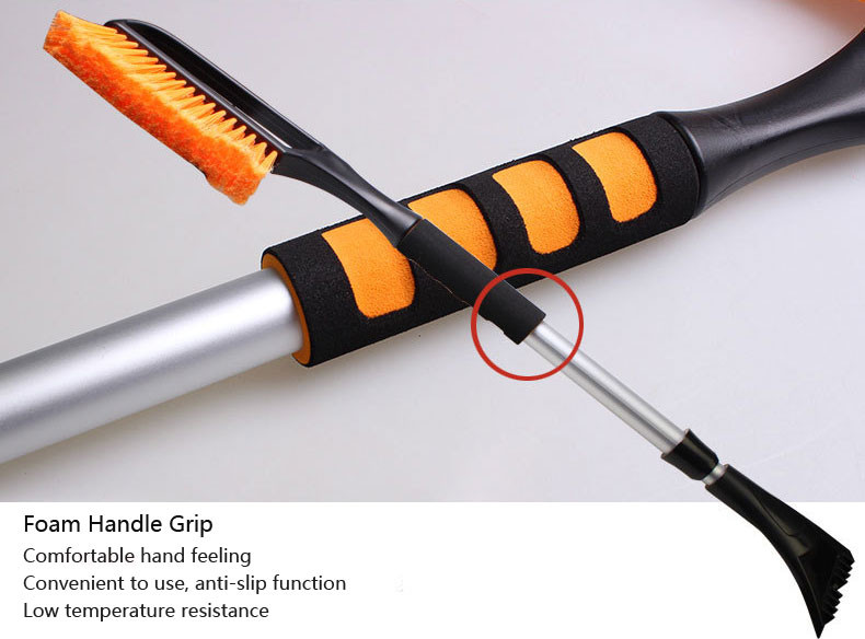 102cm multifunctional retractable snow brush with ice scraper garden cart snow removal shovel tool 1103865-5