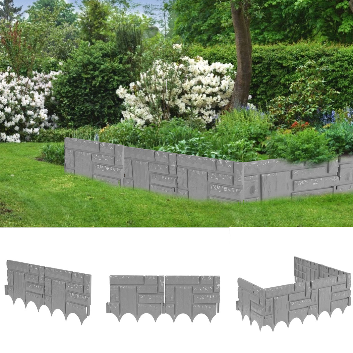 5PCS-Plastic-Garden-Fence-Panels-Garden-Fencing-Lawn-Edging-Plant-Border-Fence-1738338-2