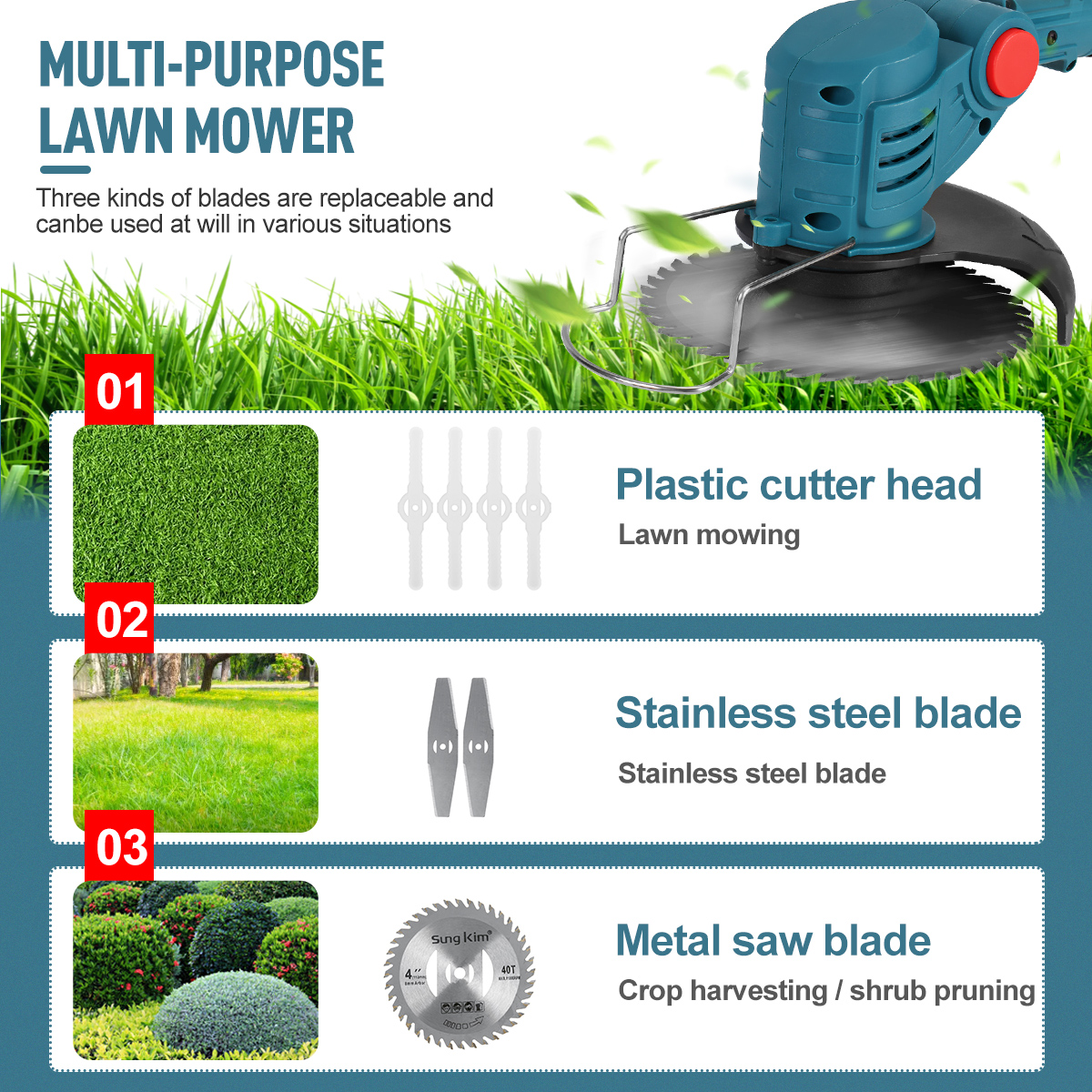 21V-Electric-Lawn-Mower-Cordless-Grass-Trimmer-Cutter-Pruning-Weed-Garden-Tools-1843011-2