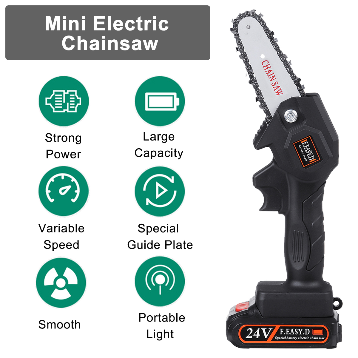 24V-550W-Rechargeable-Mini-Electric-Chainsaw-Handheld-Wood-Pruning-Saw-Kit-1776999-2