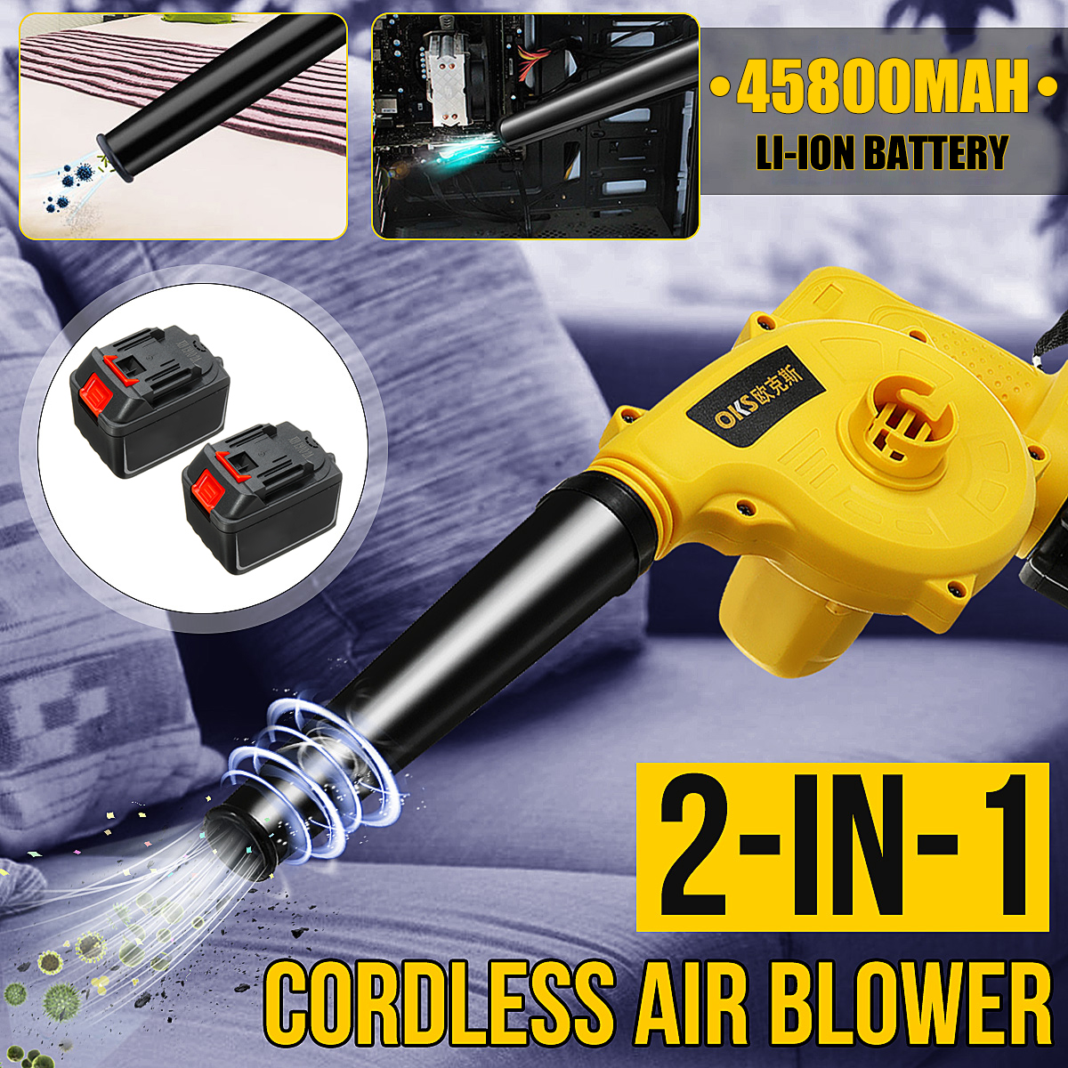 2IN1-55800mAh-128vt198vt298vt-Cordless-Blower--Air-Vacuum-Dust-Leaf-Cleaner-Handheld-2x-Lithium-Batt-1608471-9