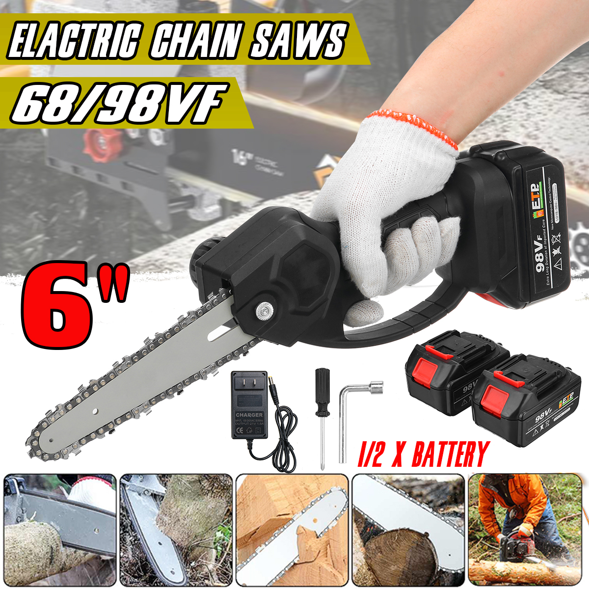6-Inch-Cordless-Electric-Mini-Chainsaw-Rechargeable-Wood-Cutter-Chain-Saw-Woodworking-Tool-W-12pcs-B-1849932-2