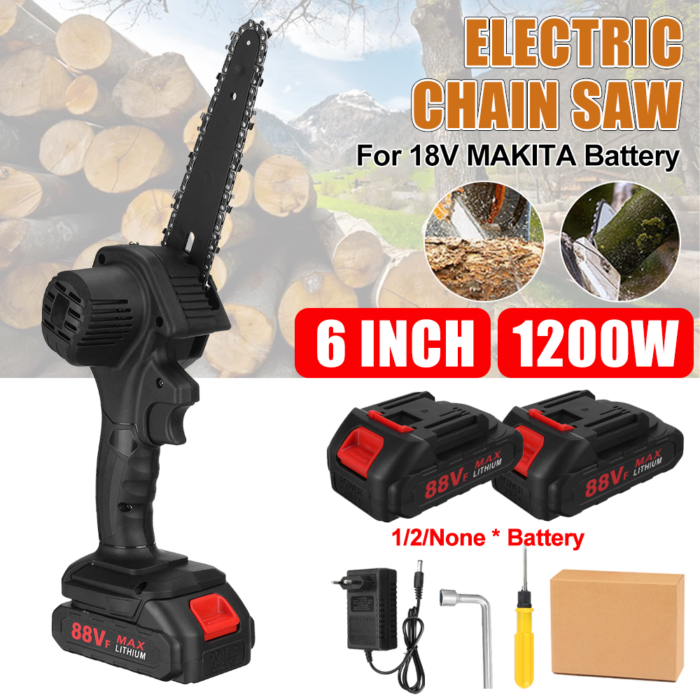 6Inch-1200W-21V-Electric-Chain-Saw-Pruning-ChainSaw-Cordless-Woodworking-Cutter-Tool-W-012pcs-Batter-1805854-1