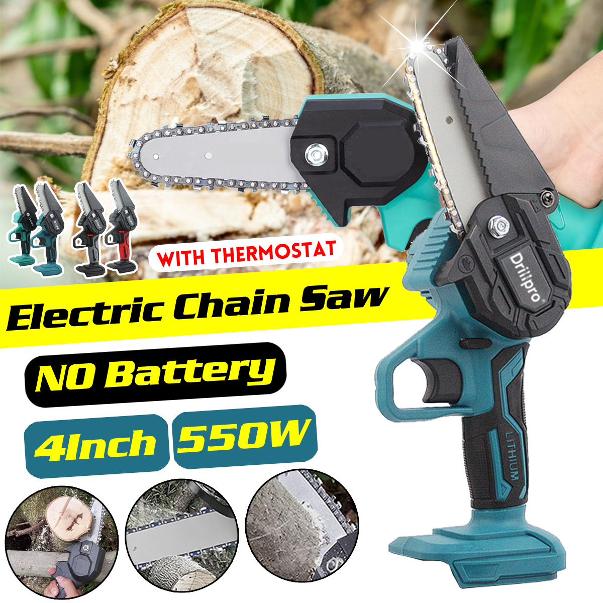 Drillpro-4-Inch-Electric-Chain-Saw-Portable-One-hand-Saw-Wood-Cutter-for-Makita-18V-Battery-1804667-2