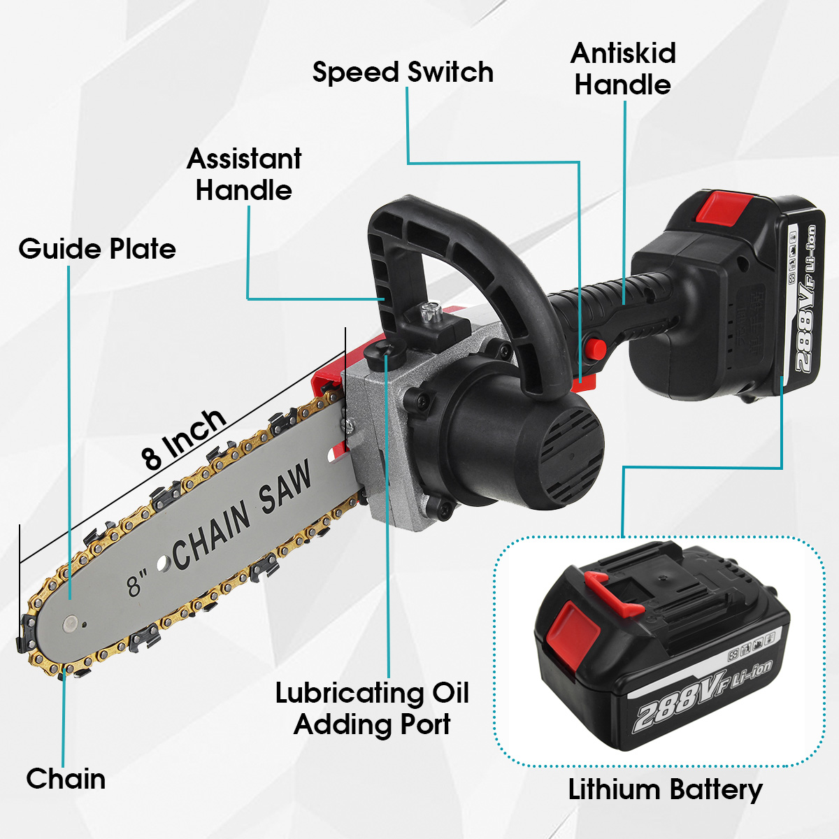 VIOLEWORKS-288VF-8-Inch-Cordless-Electric-Chain-Saw-Wood-Cutter-One-hand-Saw-Woodworking-Tool-Set-Wi-1793543-2