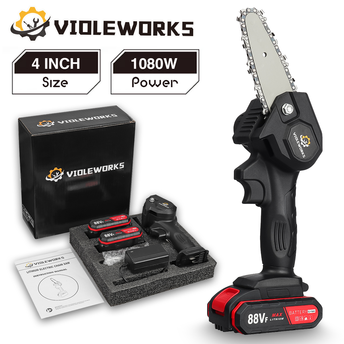 VIOLEWORKS-4-Inches-88VF-Cordless-Electric-One-Hand-Saw-Chain-Saw-Woodworking-Cutting-Tool-W-1pc-or--1784749-3